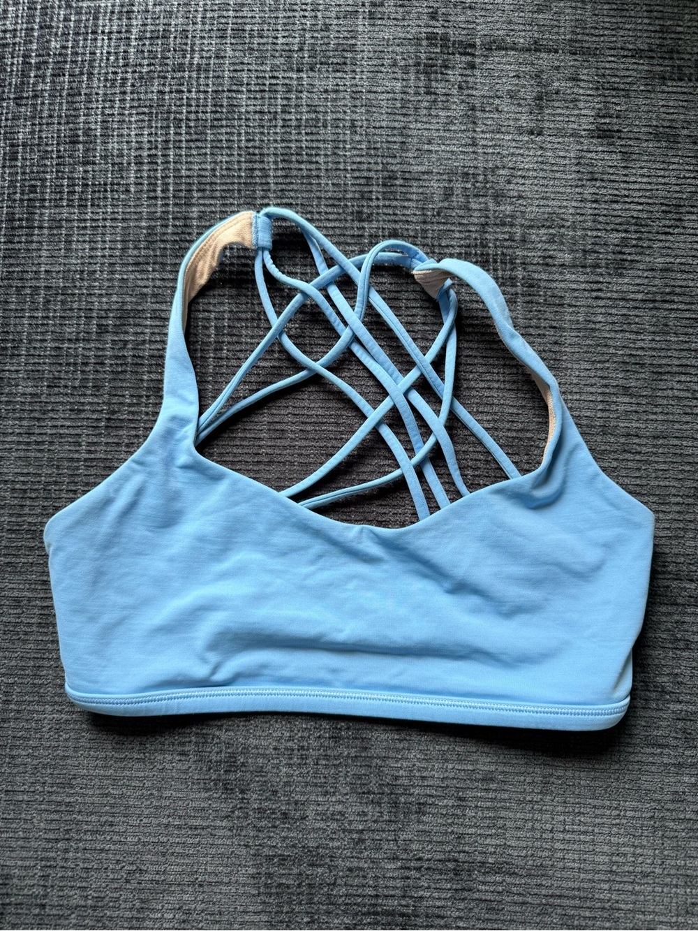 lululemon athletica Sky Blue Strappy Back Sports Bra